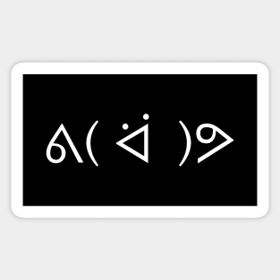 Happy Emoticon ᕕ( ᐛ )ᕗ Japanese Kaomoji Sticker